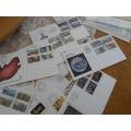MYSTERY PARCEL RSA AND HOMELAND FDC`S ,CONTROL BLOCKS ,POST CARDS MIXED LOT BARGAIN SEE PICKS