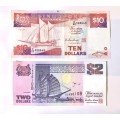 Singapore dollar Bank Note lot (2) (Read Description)