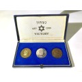 1967 Moshe Dayan Victory Medallion Coin Set Israel VERY RARE