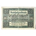 1920 Germany 10 Mark Bank Note