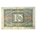1920 Germany 10 Mark Bank Note
