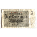 1923 Germany Zwei Rentenmark Bank Note