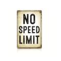 Metal sign - No Speed Limit