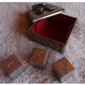 Novelty dice set in metal case