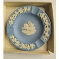 Wedgewood Jasper (pale blue) 3 slot ashtray in original box and with pamphlet insert