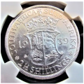 Union of South Africa 2/6 Half Crown 1939 - NGC AU50