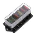 6Way Car Blade Fuse Box with Fuses  LOW SHIPPING FEES!!!