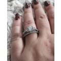 Sterling Silver Bridal Ring Set