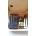 Cigar Humidor with high-end cigars and humidifier