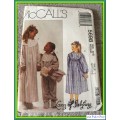 PATTERN MCCALL'S 5698 - CHILDREN'S AND GIRLS' SLEEPWEAR, BOOTIES & DOLL (SIZE 2 - 14)