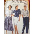 PATTERN NEW LOOK 6521 - BLOUSE, SKIRT, TROUSERS, CULOTTES (SIZE 8-20)