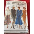PATTERN SIMPLICITY 9855 - SUIT-DRESS W FLARED OR SLIM SKIRT (SIZE 6-14)