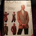PATTERN MCCALL`S 7239 (UNUSED) - LINED JACKET OR VEST (SIZE 16-18-20)