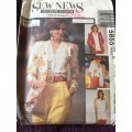 PATTERN SEW NEWS 5855 (UNUSED) - CARDIGAN and BLOUSE (SIZE 14-16-18)