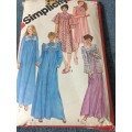 PATTERN SIMPLICITY 5330*1981 (VINTAGE) - PULLOVER NIHTGOWN,ROBE,BED JACKET (SIZE 18-20) BIG SIZE