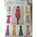 PATTERN MCCALL`S 8715 (COMPLETE, CUT ON 16) - DRESS VARIATIONS (SIZE 12-14-16)
