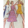 PATTERN MCCALL`S 3201*1972 (VINTAGE) - DRESS OR TUNIC and SHORTS (SIZE 12)