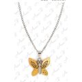 Just Stunning Silver 925 engraved butterfly pendant and chain