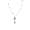 Silver 925 key CZ necklace