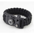 Perfect for Father's Day: Survival paracord bracelet with compass, flint and multitool