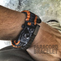Perfect for Father's Day: Survival paracord bracelet with compass, flint and multitool