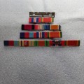 5 X MEDAL BARS , 4 WITH RIBBON, 1 WITHOUT IDEAL FOR REPLACEMENTS