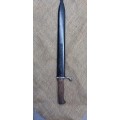 WW1 GERMAN IMPERIAL ARMY BUTCHERS BLADE BAYONET BY SIMPSON and CO. SUHL1915 WITH SCABBARD