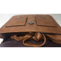 Lady's vintage handbag/shoulder bag/cross body   brown     size: 23×7×17cm