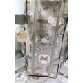 Cotton road nappie bag with a nappie changing mat, oil skin( water proof)size: 41*19*29cm