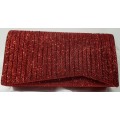lady's clutch bag/evening bag with chain      size: 5*10*20cm Wine red