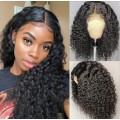 Deep Wave Wig, Brazilian human hair Wig, ear to ear lace frontal, natural color,12inch