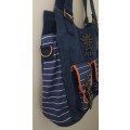 Cotton Road bag, CLOSING DOWN SALE shoulder/sling bag with windmillandheart pattern, size:36x27x12cm
