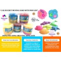 ***1 KG BUCKET INNOVATIVE & FUN MOVING MOTION SAND WITH MOULDS***BID PER ITEM***