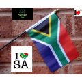 ***5 PACKS ON AUCTION*NEW*PACK OF TEN PROUDLY SOUTH AFRICAN HAND FLAGS*AMAZING DEAL*BID PER PACK!!!