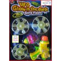 4 ON AUCTION*PS READ AD FULLY* CLEARANCE*AMAZING GLOW IN THE DARK UFO GYRO FLASH*BID PER ITEM!!!