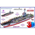 ***ONLY R1 BID INCREMENTS***98 PCS USS FORD AIRCRAFT CARRIER 3D PUZZLE***FESTIVE DEAL!!!