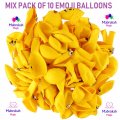 LAST STOCK***USE FOR ANY PARTY and ADD FUN***MIX PACK OF 10 EMOJI BALLOONS!!!BID PER PACK OF 10!!!
