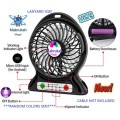 *PORTABLE MULTI FUNCTIONAL RECHARGEABLE BATTERY OPERATED MINI DESKTOP FAN WITH LIGHT!BUY PER ITEM!