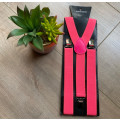 Neon Pink Suspenders