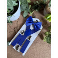 Royal Blue Bow and Suspenders Combo Kids