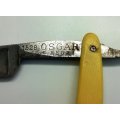 Vintage | Barber razor shaving blades x2 | SHEFFIELD Steel | Ivory Handel | England and Germany