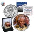10 x | Nelson Mandela President of SA 94-99 | JFK Half Dollar US Mint | Box & Certificate | R1 Start
