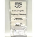 10g | Lion | Fine Silver (99.9) Bar | Gold Reef City Mint | With COA | R1 Start Auction