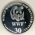 1986 | WWF 30 Years | The Rhinoceros | Crown Size | Proof Silver (999) | 38mm | 20.15g | R1 Start NR