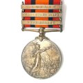 UNC | Full Size | QSA | 3rd Type Medal | 3 Clasps | 602 CPL G. W. Bamber, A.P.O. Corps