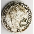 1823 | ¼ Lira | Franz I | Italy | 198 Year Old Silver(.600) Coin | 16mm
