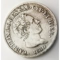 1830 | 50 Centesimi | Carlo Felice | Italy | 191 Year Old Silver(.900) Coin | 18mm | Low Mintage