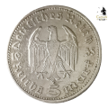 1935 | 5 Reichsmark | Paul von Hindenburg | Germany | 29 mm Silver (.900) Coin