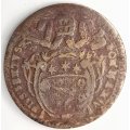 1788 | ½ Baiocco | Pius VI | Oval shield | Italy | 233 Year Old, 27 mm Coin