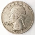 1967 | ¼ Dollar | United States | 24.26 mm Coin | Philadelphia